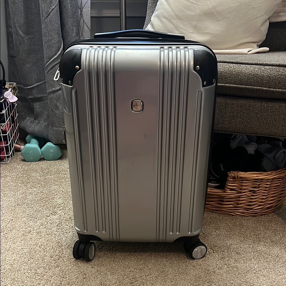 Silver Hard Shell Suitcase